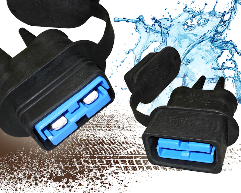 Environmental boot provides water, dirt, chemical and UV protection to APP's SB 50 and SB 120 connectors